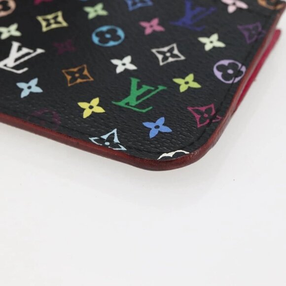LOUIS VUITTON Multicolor Pochette Cles NM Coin Purse Black M60279 Auth 145060V - Picture 8 of 16
